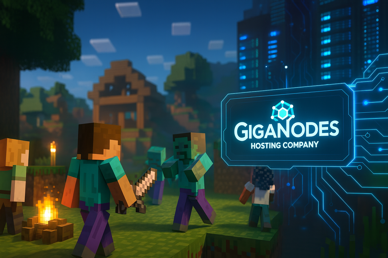 High-performance CPU and NVMe storage for Minecraft server hosting by GigaNodes