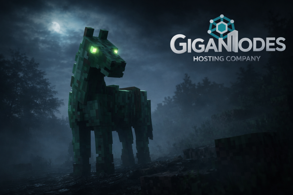 Zombie Horse Cape in Minecraft guide featuring a zombie horse in a dark biome