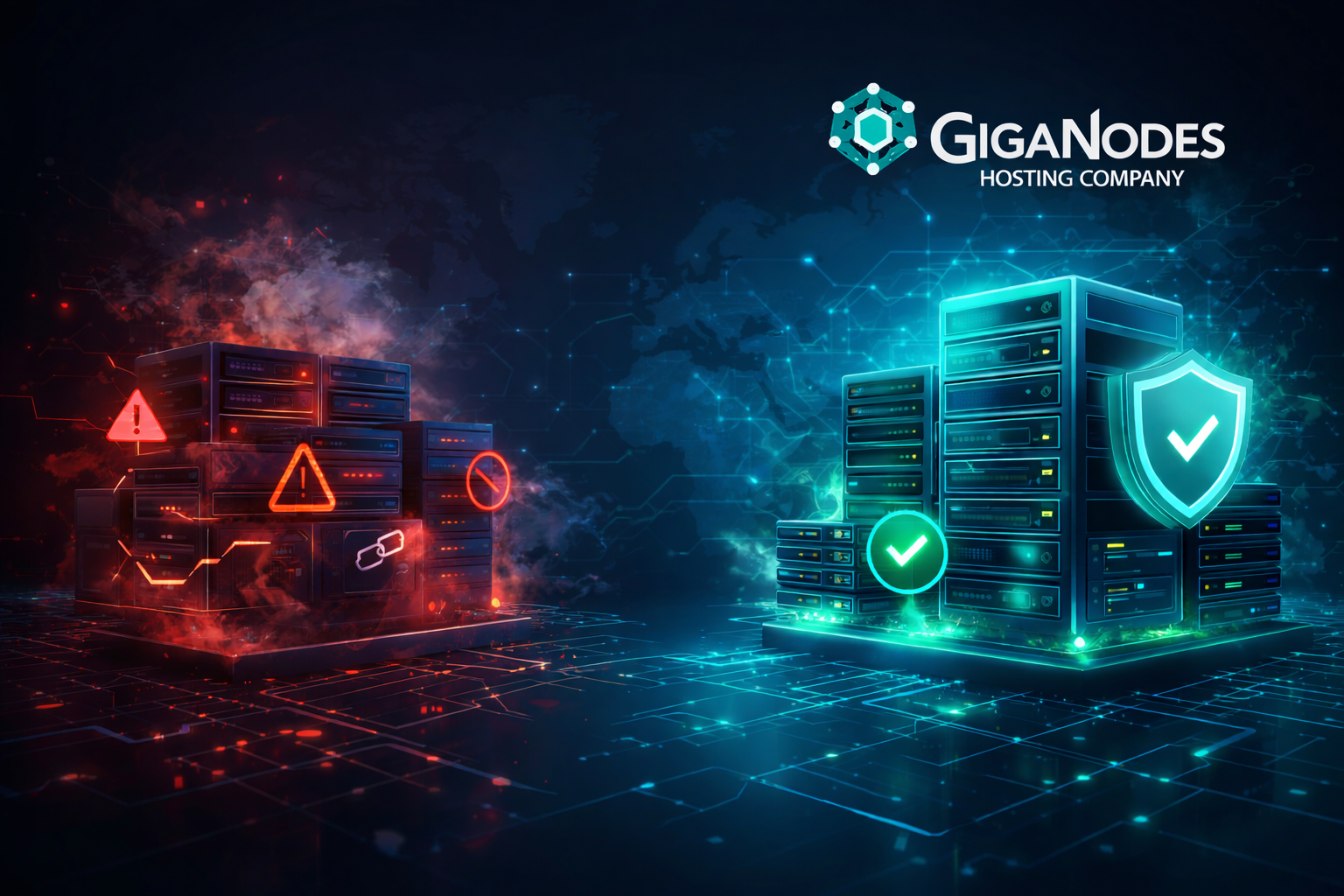 Cheapest VPS Providers 2026 — Best Value VPS Hosting India Comparison of Top Cheapest VPS Providers 2026 showing a futuristic server room with a benchmark hologram ranking GigaNodes against Contabo and Hetzner.