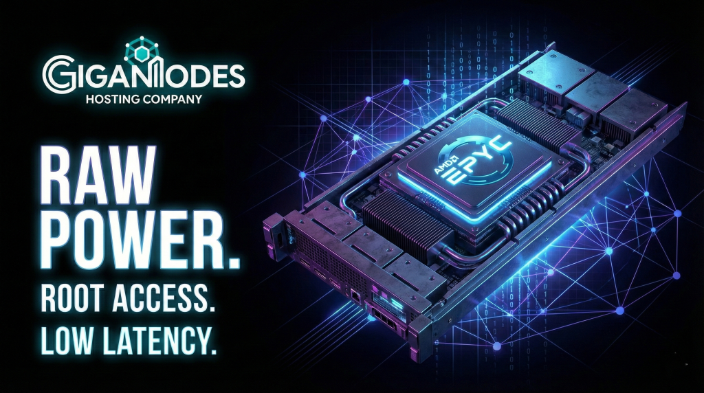 High performance AMD EPYC server rack banner for Unmetered Bandwidth VPS India with DDoS protection and NVMe storage