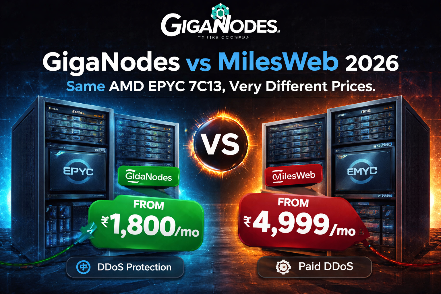 GigaNodes vs MilesWeb 2026 — Same AMD EPYC 7C13, Very Different Prices GigaNodes vs Milesweb