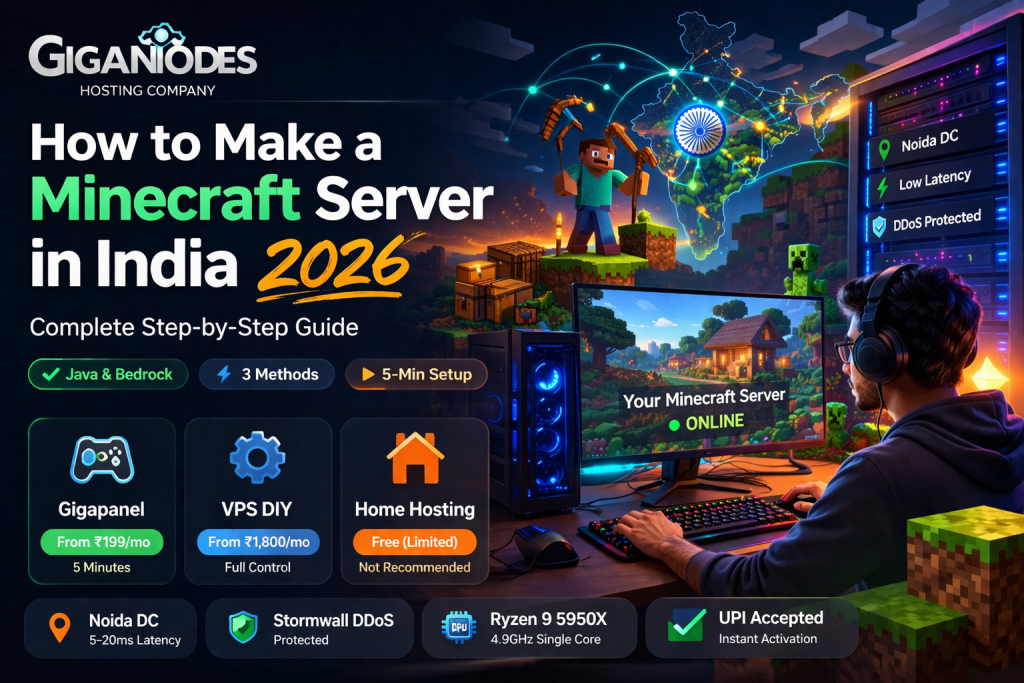 how to make a Minecraft server in India